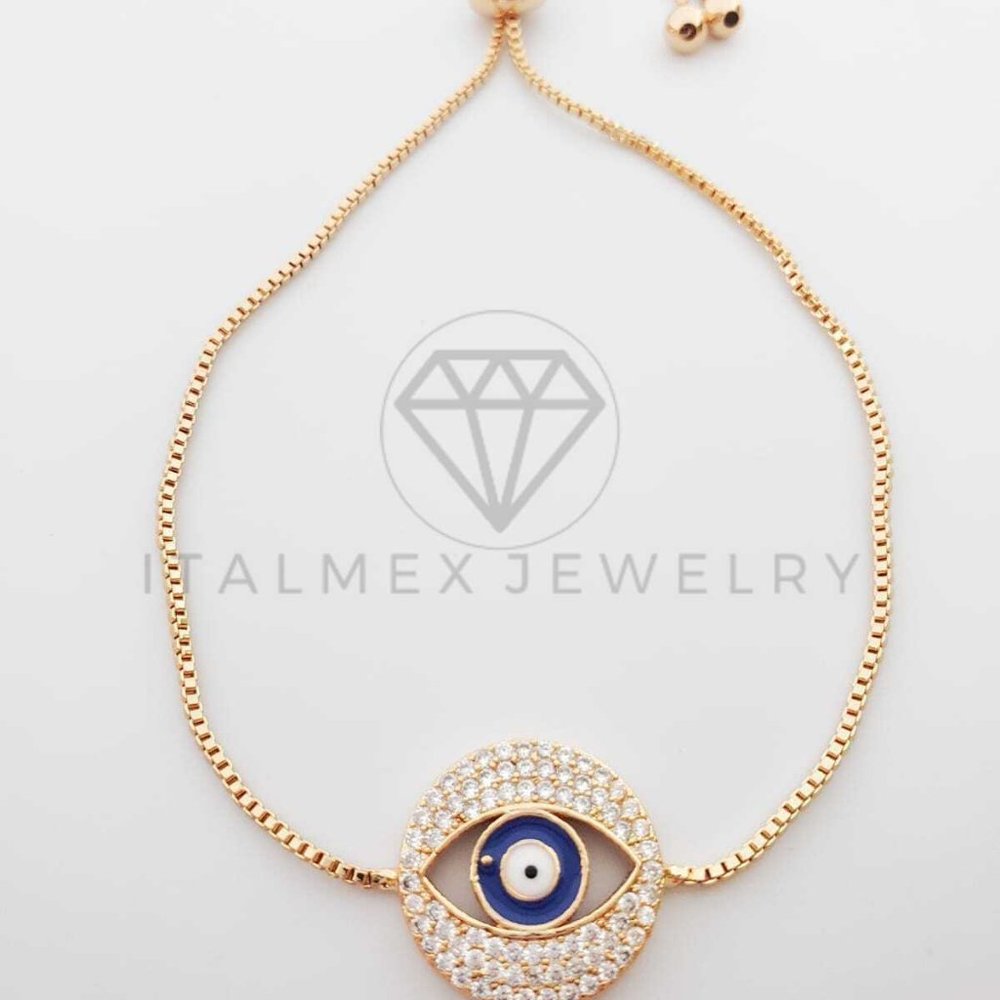 18K Gold Plated Evil Eye CZ Bracelet | Pulsera